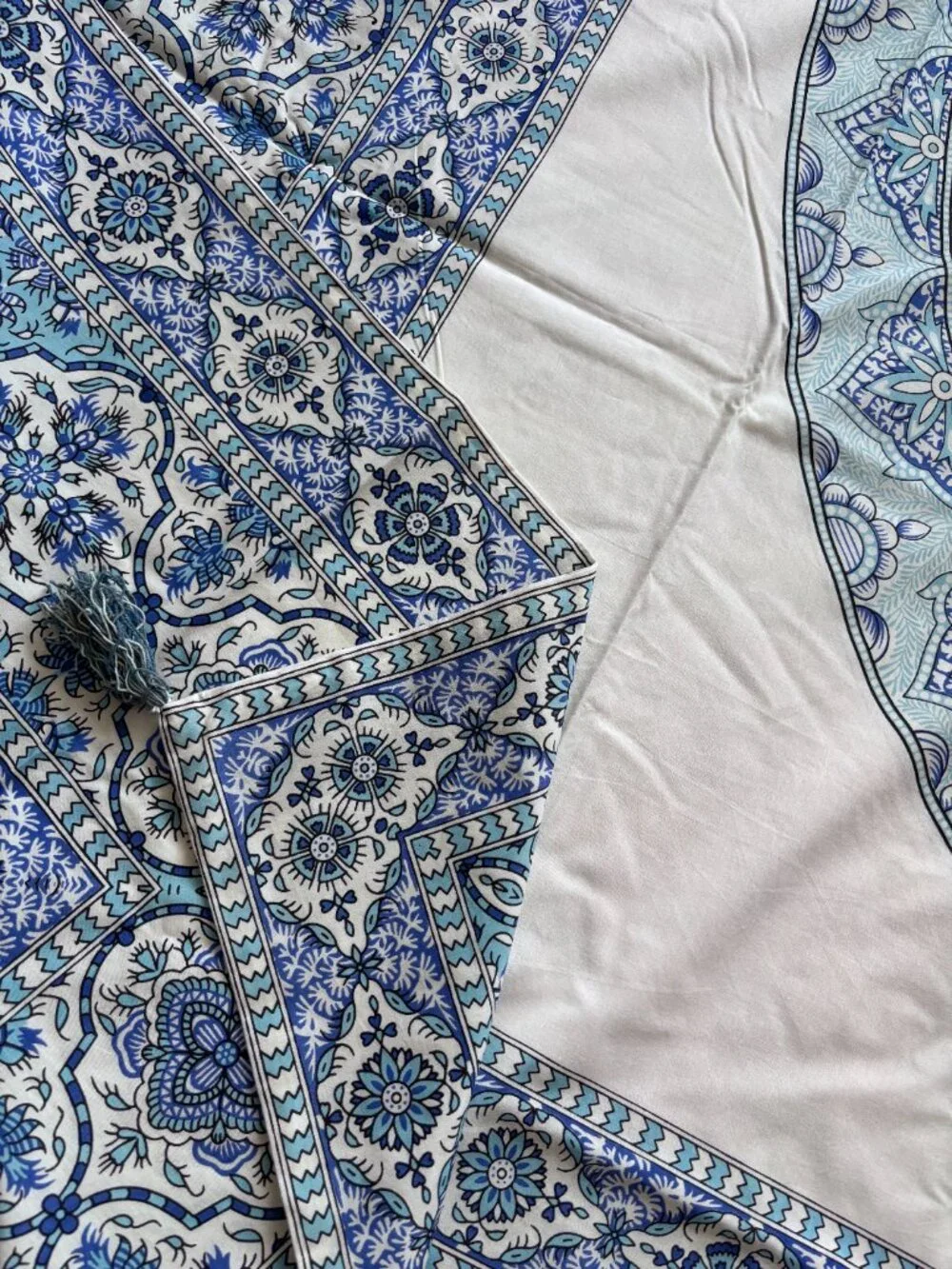 Urban Outfitters Home Blue Mandala Design Duvet Cover